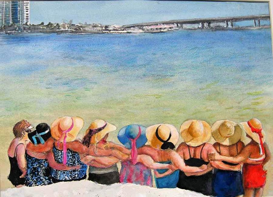 Sun Hats and Ribbons  Painting by Bobby Walters