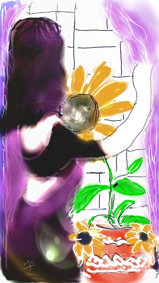 Sun in her interior Digital Art by Subrata Bose