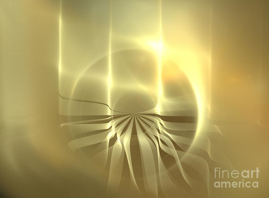 Abstract Digital Art - Sun Jellyfish by Kim Sy Ok