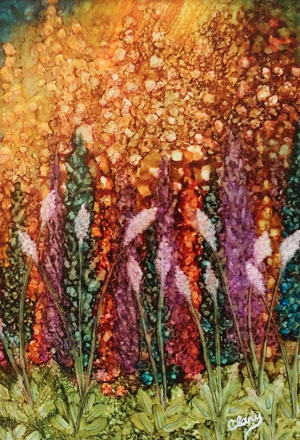 Sun-Kissed Garden Painting by Linda Clary