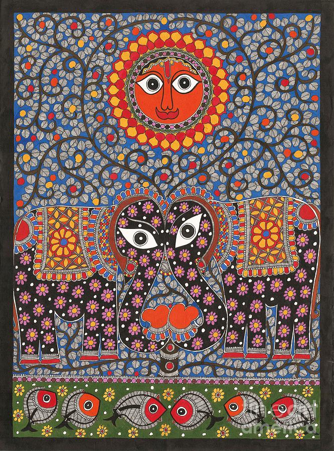 Sun Painting by Mithila Crafts