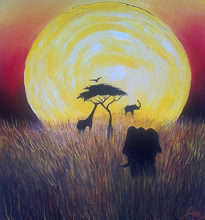 Sun Of Africa  Painting by James Dunbar