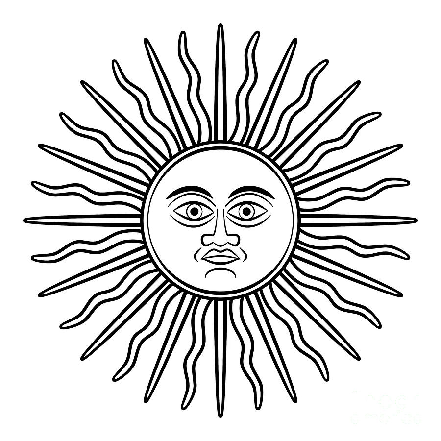 Sun of May, Sol de Mayo, on historical silver coins Digital Art by ...