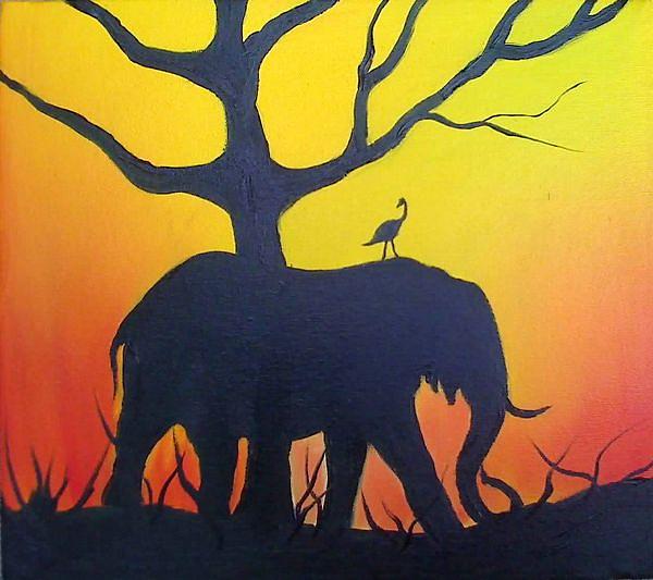 Sun Of The Elephant Painting by James Dunbar