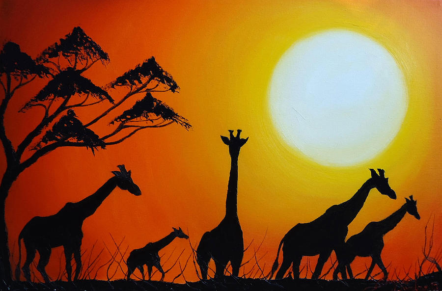 Sun Of The Giraffe 12 Painting by James Dunbar