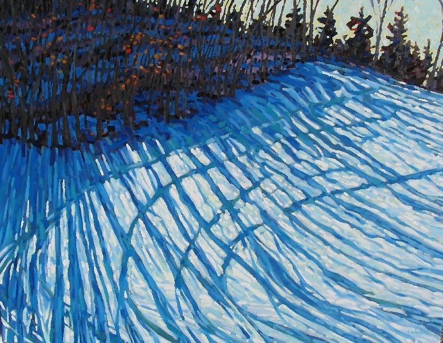 Sun of Winter Shadows Painting by Phil Chadwick