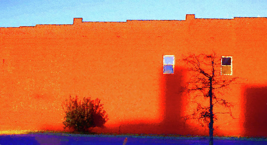 Sun on brick Seurat influence Digital Art by Denise Beverly