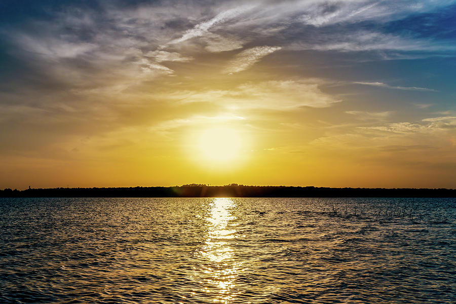 Sun on the Lake Photograph by Doug Long