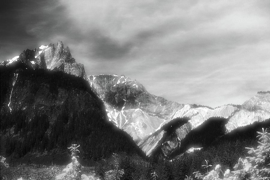 Sun On The Mountain BW  Photograph by Lyle Crump