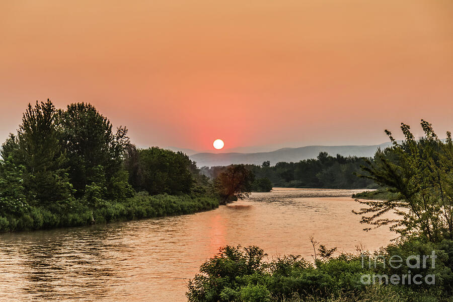 Sunset Photograph - Sun Over The Payette River by Robert Bales