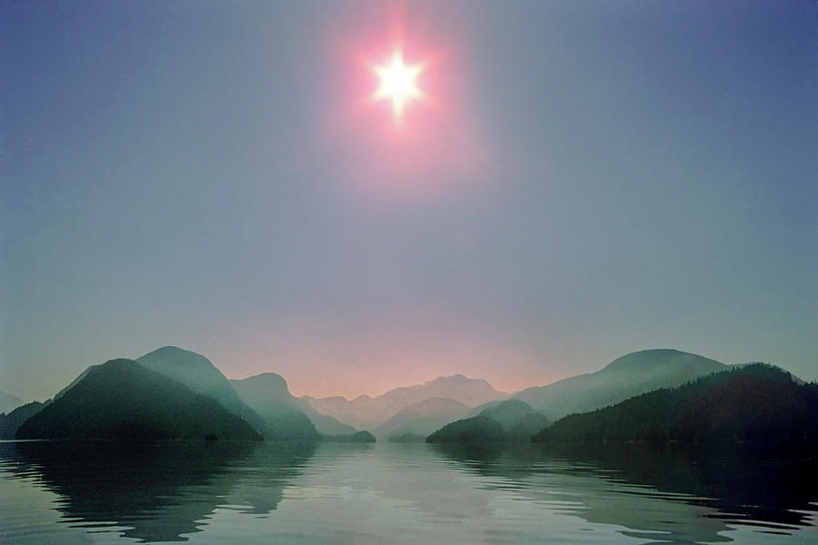 Sun Photograph - Sun over Viner Sound by Geoffrey Ferguson
