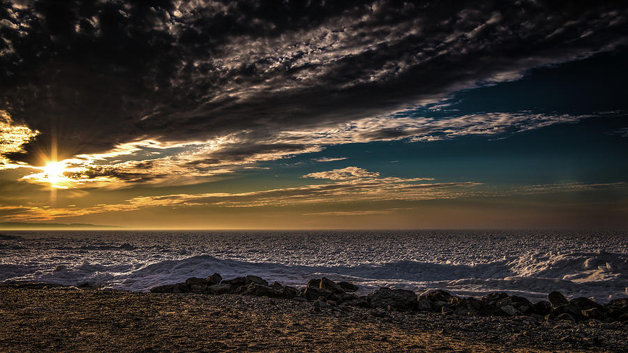 Sunset Photograph - Sun Peeks Through by Onyonet Photo studios
