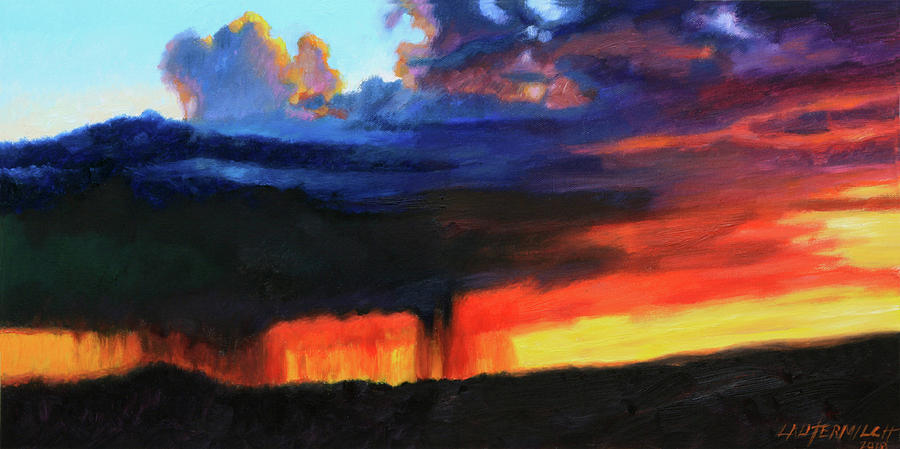 Sun Rain and Clouds Painting by John Lautermilch