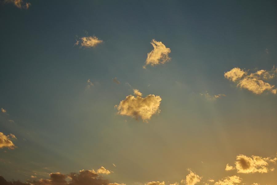 Sun Ray Clouds Photograph by Cynthia Guinn