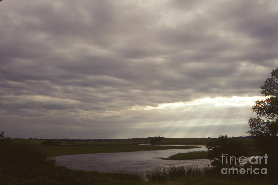 Anderson Photograph - Sun Rays on Ottertail River by Lowell Anderson