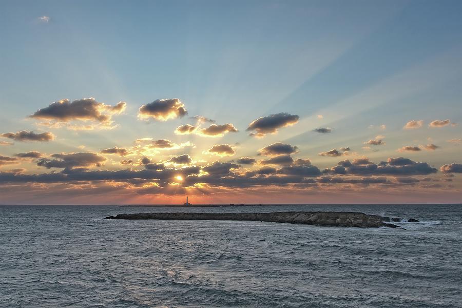 Sun Rays West of Gallipoli Photograph by Allan Van Gasbeck