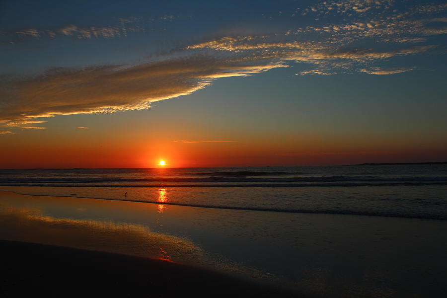 Vilano Beach Photograph - Sun Reflection on Vilano Beach by Sean Sowell