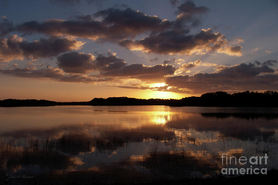 Sun Rise at West Lake in the Everglades Photograph by John Harmon