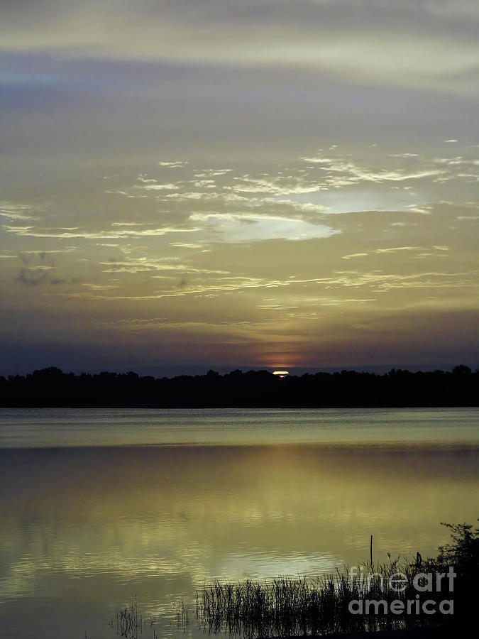 Sun Rising At The Lake Photograph by D Hackett