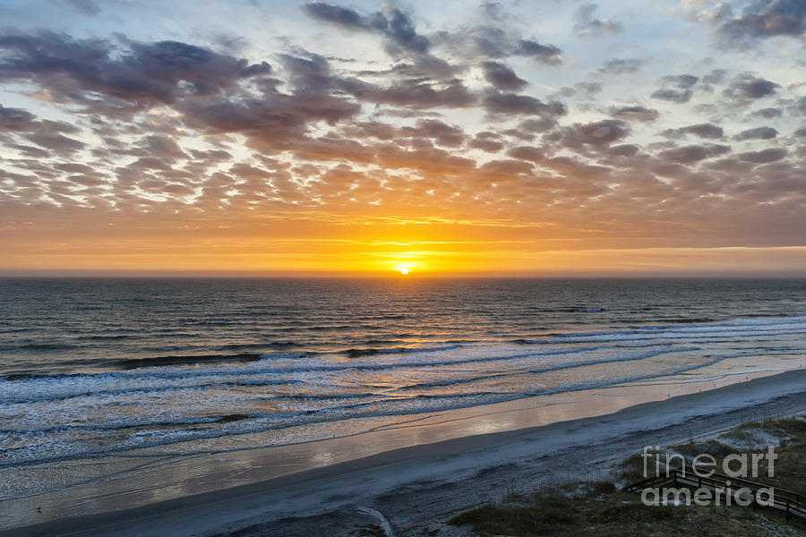 Sun Rising Over Atlantic Photograph