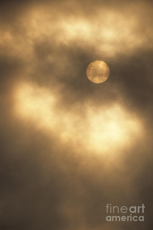 Sun Rising Through Fog Photograph by John Harmon