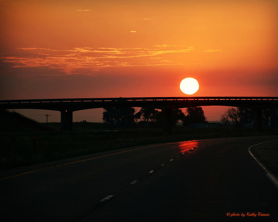 Sun-Rolling Down The Highway Photograph by Kathy M Krause