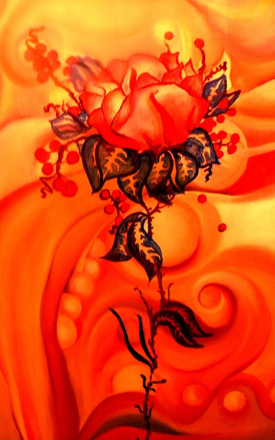 Sun Rose Painting by Jordana Sands