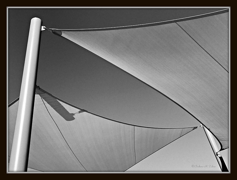 Sun Sails - Black and White Photograph by Barbara Zahno