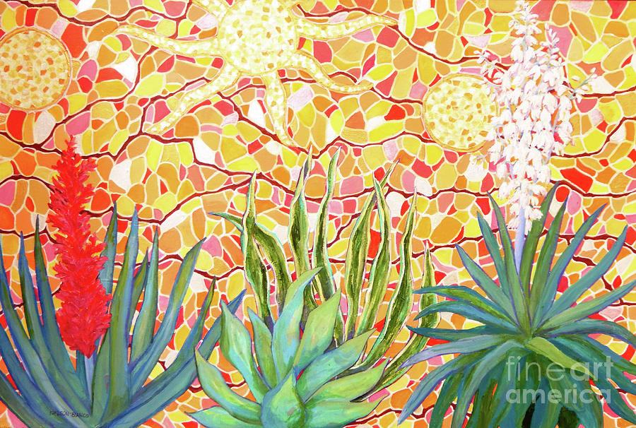 Nature Painting - Sun Salutation by Sharon Nelson-Bianco