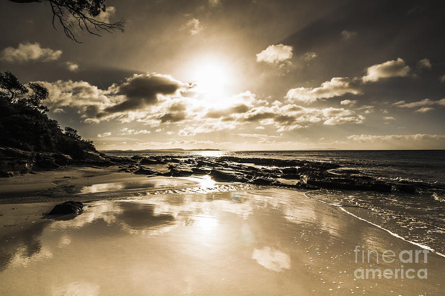 Sun sand and sea reflection Photograph by Jorgo Photography
