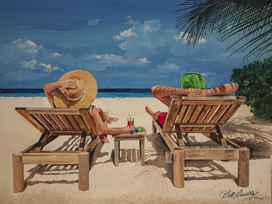 Beach Painting - Sun Sand and Surf by Bill Dunkley