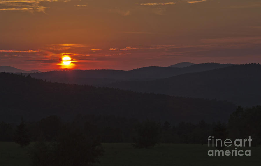 Mountain Photograph - Sun Set over Vermont by Diana Nault