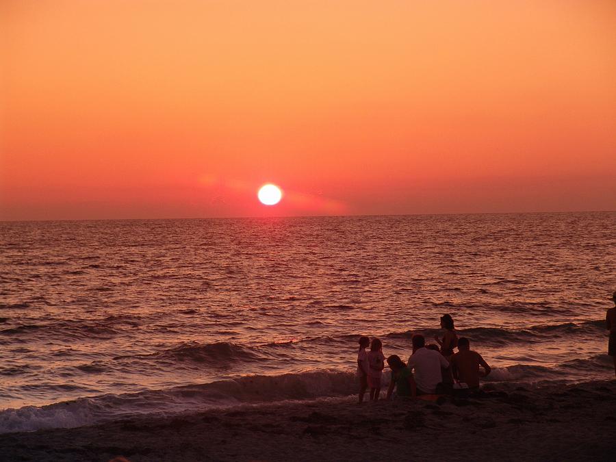 Sun Sets Over The Gulf Photograph by Florene Welebny