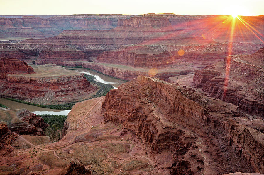 Sun Setting on Dead Horse Point State Park - Utah Photograph by Gregory Ballos