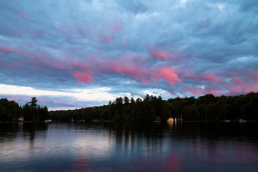 Sun Setting on Old Forge Pond Photograph by David Patterson