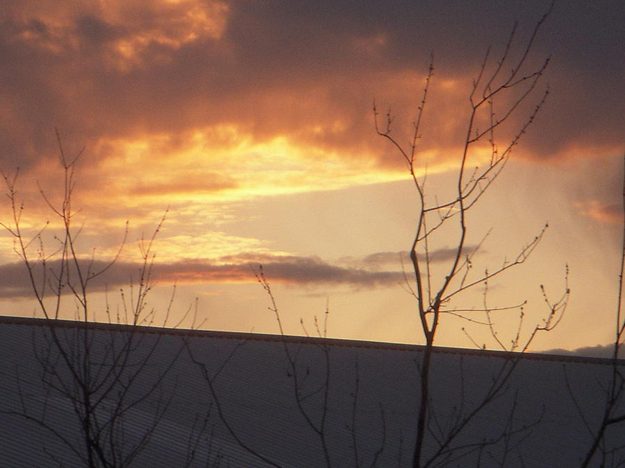 Landscape Photograph - Sun setting Orange by Deborah Finley Landscape Photograph - Sun setting Orange by Deborah Finley