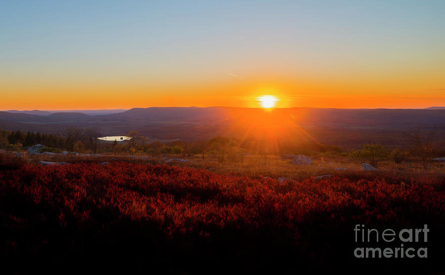 Sun setting over Canaan Valley Photograph by Dan Friend