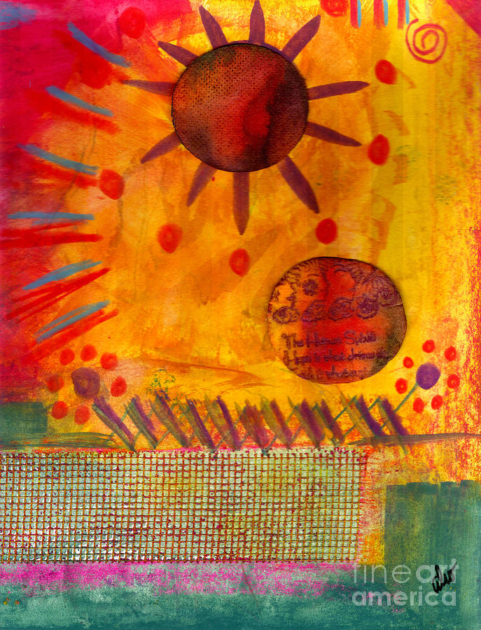 Sun Shines on Us the Same Mixed Media by Angela L Walker