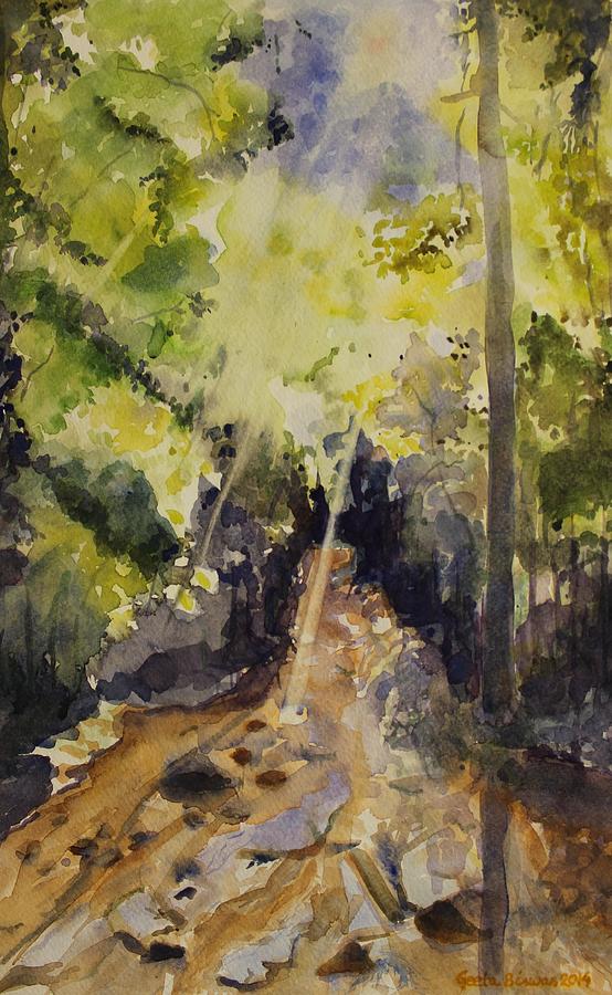 Jungle Painting - Sun shines through by Geeta Yerra