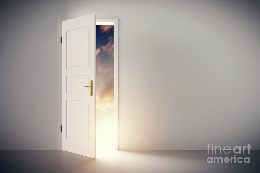 open white door