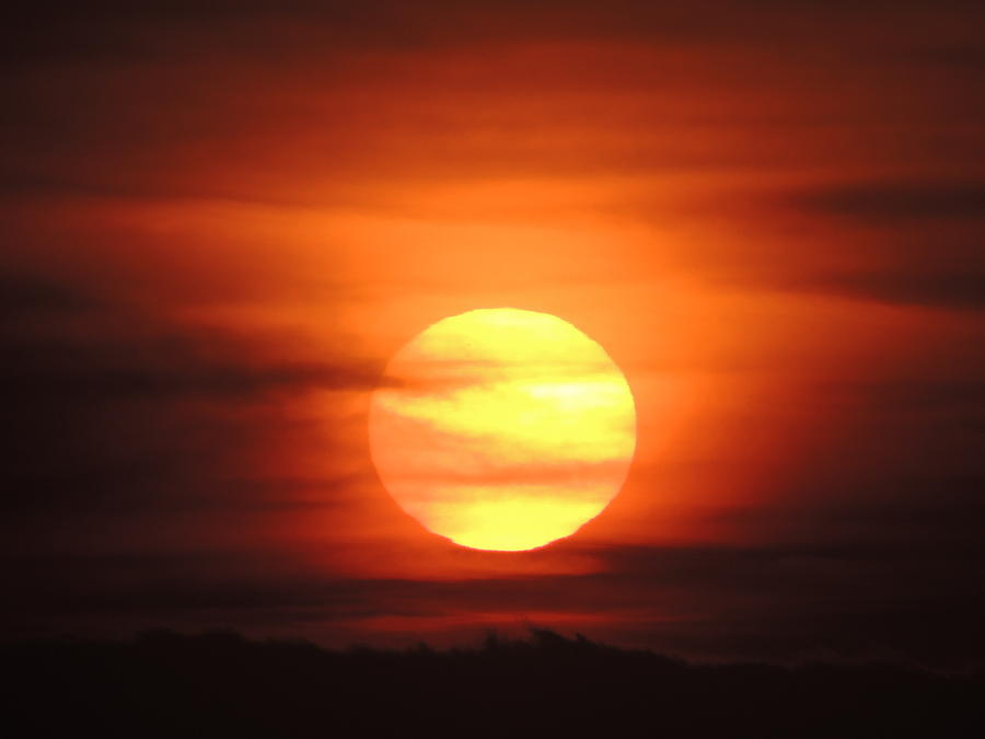 Sun Sinking Into Marine Layer Photograph by Eileen Swanson - Fine Art ...