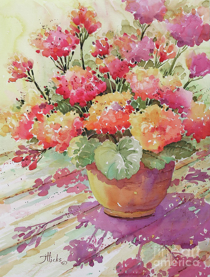 Flower Painting - Sun Soaked by Joyce Hicks