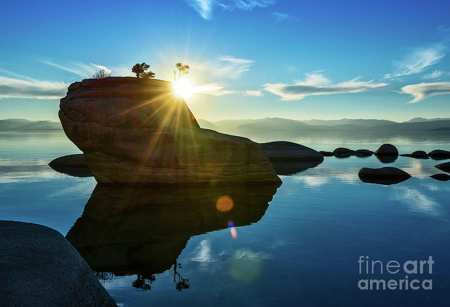 Sunset Photograph - Sun Star Mirror by Jamie Pham