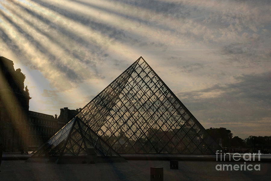 Sun Streak The Louvre Paris  Photograph by Chuck Kuhn