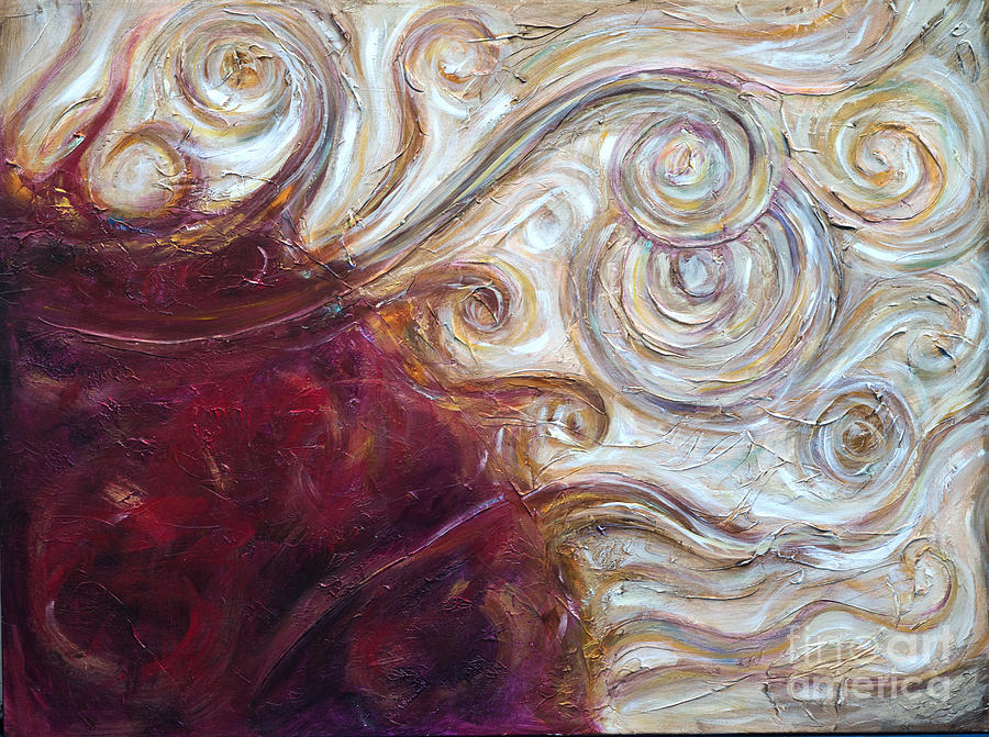 Sun Swirl II Painting by Linda Olsen