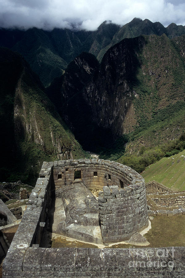 Sun Temple at Machu Picchu Photograph by James Brunker