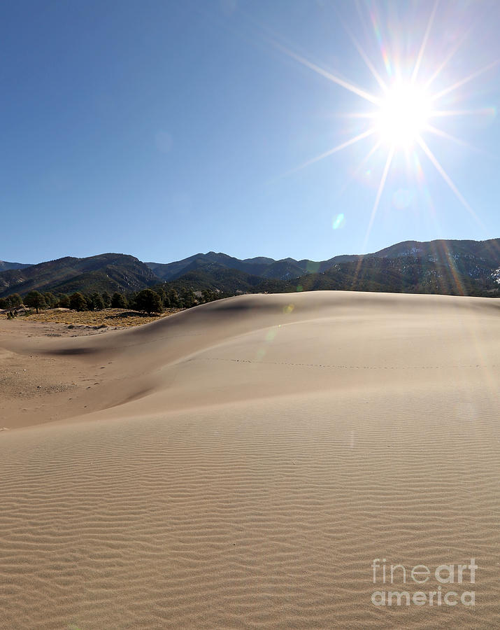 Sun up at Great Dunes National Park Photograph by Betty Morgan