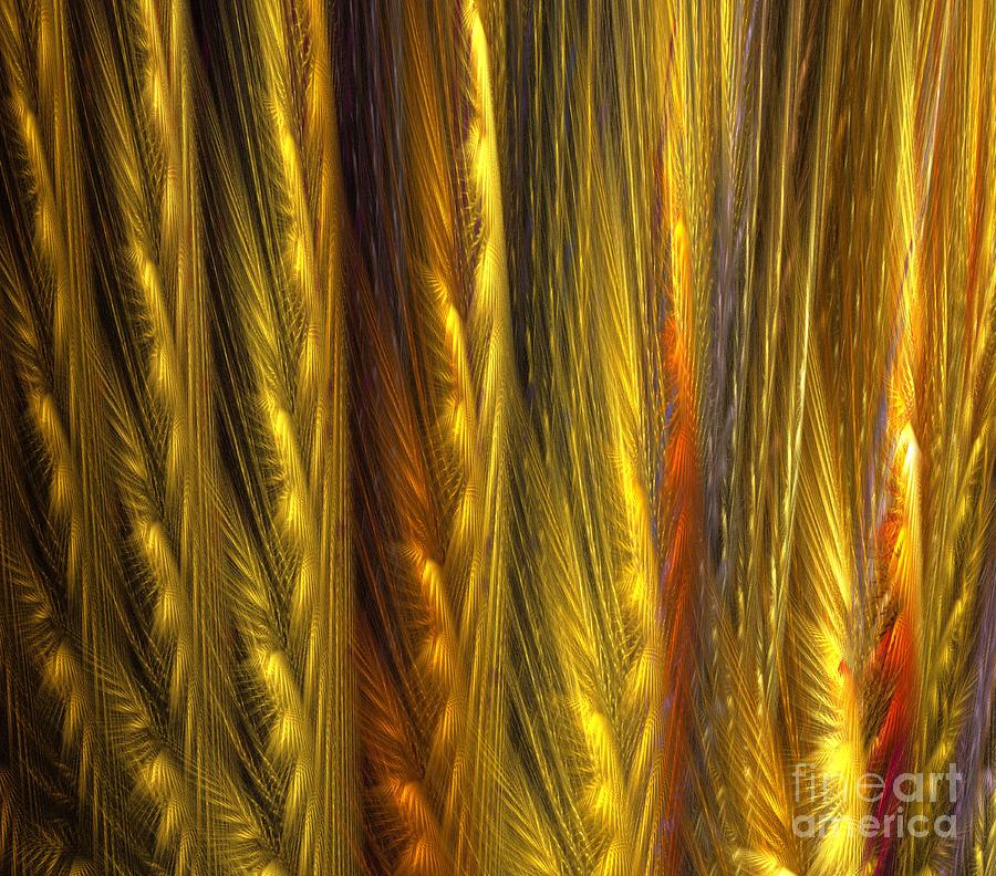 Abstract Digital Art - Sun Wheat by Kim Sy Ok