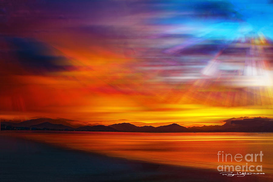 Sunbay Digital Art by Roger Lighterness
