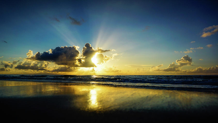 Sunbeam Reflection Delray Beach Florida Photograph by Lawrence S Richardson Jr